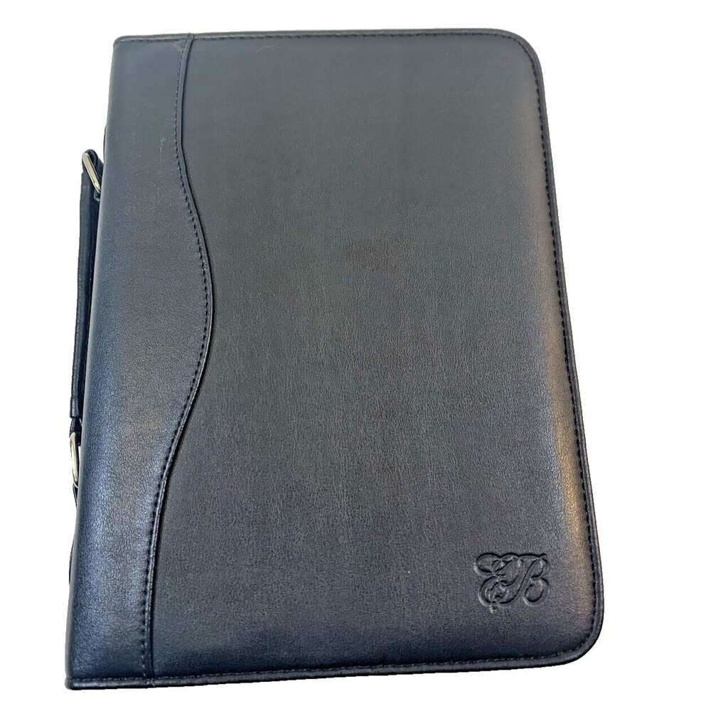 Enzo Baglioni Time Management System Undated Zip Leather Solar Calculator VTG